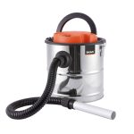 Aspirador de cenizas 1200W con cuba de 20L inoxidable: potente succión, función soplador y filtro HEPA para una limpieza eficiente de chimeneas y estufas.